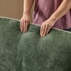 Karl Home |Transitional Loveseat Piped T-Cushions & Linen Blend - 2 of 4