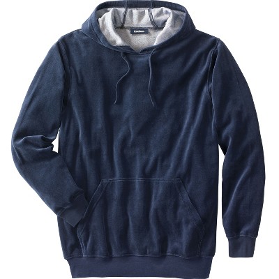 Kingsize Men's Big & Tall Velour Long-sleeve Pullover Hoodie - 9xl