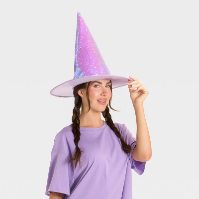 Adult Iridescent Sequin Witch Hat Costume Headwear - Hyde and EEK! Boutique™ Lavender