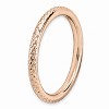 Black Bow Jewelry 2.25mm Stackable 14K Rose Gold Plated Silver Cable Band - 3 of 4