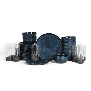 Stone Lain 32pc Mirella Stoneware Dinnerware Set Includes Glasses - 1 of 4