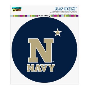 US Naval Academy Primary Logo Automotive Car Window Locker Circle Bumper Sticker - 1 of 4