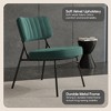 LeisureMod Marilane Velvet Accent Chair – Cushioned Upholstery, Cozy Seating for Living Rooms, Offices, Lounges & Contemporary Home Spaces - 2 of 4