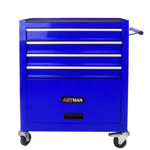 VYNXARIA 4-Drawer Multifunctional Tool Cart on Wheels,Versatile Storage for Garage & Workshop,Blue - 1 of 4