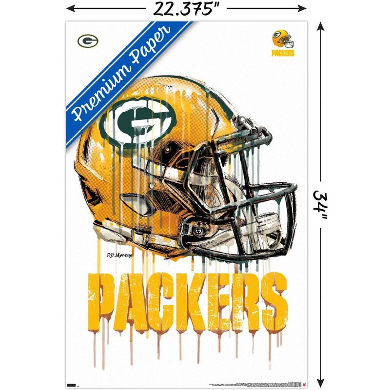 Trends International NFL Green Bay Packers - Drip Helmet 20 Unframed Wall Poster Prints, 3 of 7