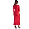 24seven Comfort Appare Fitted V-Neck Side Slit Maternity Maxi Dress - 3 of 4