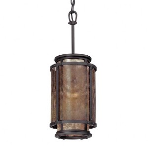 Troy Lighting Copper Mountain 1 - Light Pendant in  Copper Mountain Bronze Silver Mica Shade - 1 of 1