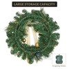 18/24 Inch Luxury Golden Christmas Wreath with Metallic Ornaments, Mesh Leaves, Pinecones & Bow - 4 of 4