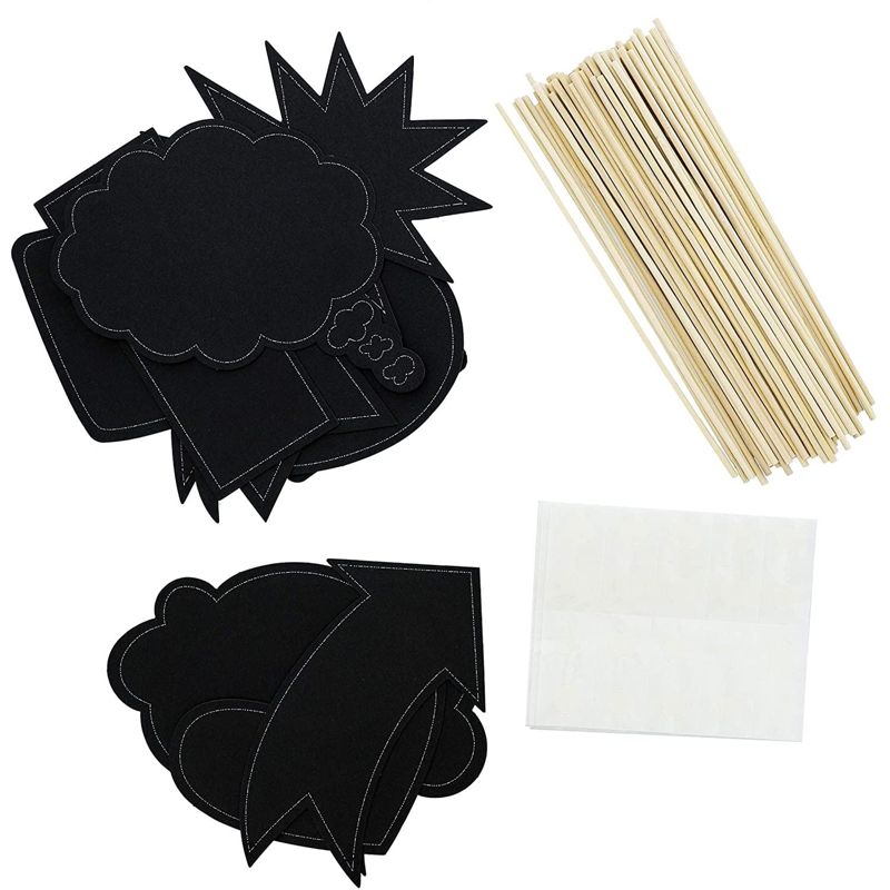 60-Pack Writable Chalkboard Photo Booth Props for Weddings and Parties, Assorted, 5 of 7