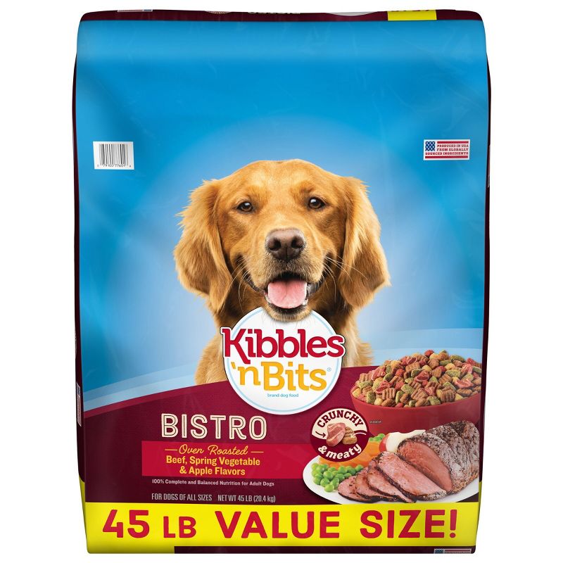 Kibbles &#39;n Bits Bistro Oven Roasted Beef Flavor with Vegetable and Apple Dry Dog Food - 45lbs, 1 of 11