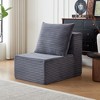 165" Corduroy Modular Sectional Cloud Sofa with Deep Seat, Cup Holders, and No Assembly Required - 2 of 4