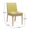 Vynxaria Set of 2 Yellow Upholstered Dining Chairs with Contemporary Design - 3 of 4