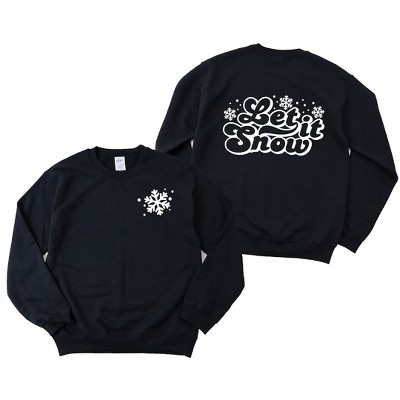 Simply Sage Market Women's Graphic Sweatshirt Retro Let It Snow Front and Back