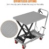 Hydraulic Lift Table Cart, 500 LBS Capacity, Manual Single Scissor Lift Table, 28.5" Max Height, Adjustable Mobile Elevating Cart - 3 of 4