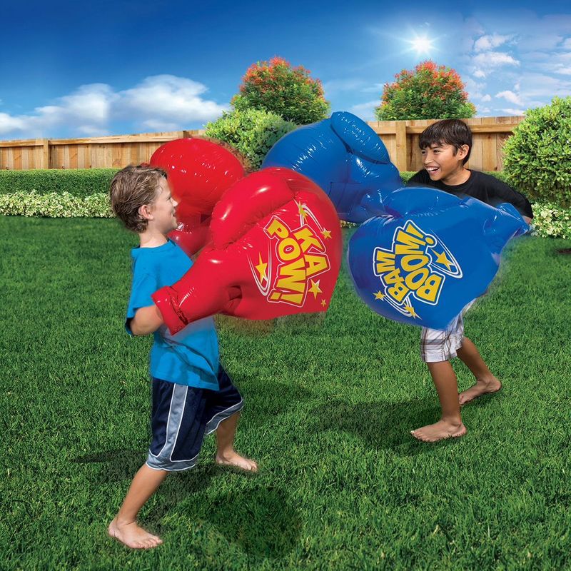 Banzai Battle Bop Combo Pack with Inflatable Gloves & Body Bumpers, 2 Pairs Each & Cool Canopy Bouncer Inflatable Slide & Shaded Backyard Bounce House, 4 of 7