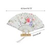 Unique Bargains Hot Stamped Floral with Tassel Folding Fan 1 Pc - 2 of 4