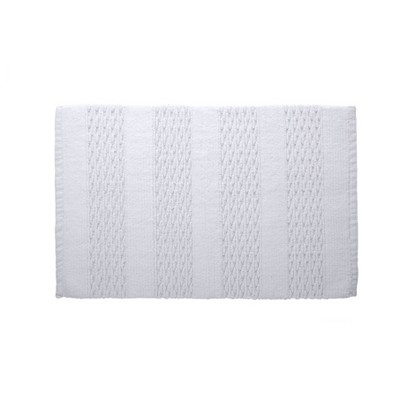 30x20 Petal Bath Mat White - Moda At Home : Target