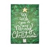 Evergreen Garden Flag We Wish You a Merry Christmas Lustre Double Sided Indoor Outdoor Decor 18" x 12.5" - 2 of 3