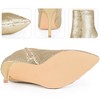 BLISSFUL STEP Women's Stiletto Heel Pointed Toe Party Sequin Dressy Ankle Boots - 3 of 4