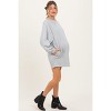 Pinkblush Heather Grey Bubble Sleeve Maternity Sweatshirt Mini Dress - 3 of 4