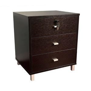 NicBex Contemporary Nightstand with Locking Top Drawer and Metal Handles Bedside Table End Table for Bedroom, Living Room, Office - 1 of 4
