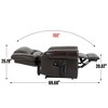 Genuine Leather Power Lift Recliner Chair with Heat & Massage, Dual Motor, Infinite Recline Positions, Up to 350 lbs, USB Ports & Side Pockets - 4 of 4