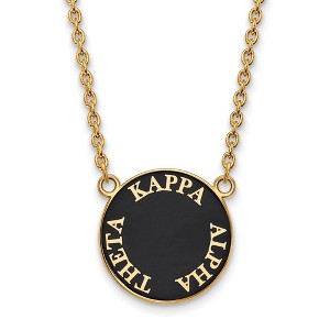Black Bow Jewelry 14k Yellow Gold Plated Sterling Silver Kappa Alpha Theta Greek Life Necklace 18 Inch - 1 of 4