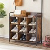 CAVINAS Hall Tree with 5 Hooks Simple Coat Rack with Shoe Rack and Bench for Entryway - 3 of 4