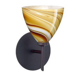 Besa Lighting Mia 1 - Light Wall Light in  Bronze - 1 of 1