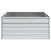 vidaXL Garden Raised Bed 39.4"x39.4"x17.7" Galvanized Steel Silver - 4 of 4
