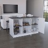 Depot E-Shop Kitchen Island with Large Countertop, Open Storage Shelves and Double Door Cabinet - 2 of 4