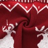 Clearlove Mens Ugly Christmas Sweaters Snowflakes Holiday Reindeer Printed Shawl Collar Knitted Long Sleeve Pullover Jumpers - 4 of 4