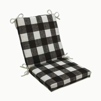 Anderson Squared Corners Outdoor Chair Cushion Black - Pillow Perfect