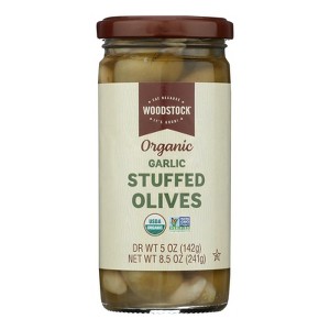 Woodstock - Organic Garlic Stuffed Olives - Case of 12 - 8.5 oz - 1 of 1