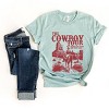 Simply Sage Market The Cowboy Tour Distressed Short Sleeve Tee - XL - Seafoam - 3 of 4