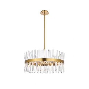 Elegant Lighting Serephina 14 - Light Pendant in  Satin Gold - 1 of 4
