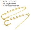 Unique Bargains Metal Decorative DIY Women's Clothing Dress 5 Holes Sewing Brooch Pins 20 Pcs - 4 of 4