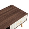 Grungis Rectangle Coffee Table with Solid Wood Legs and Drawer, Modern Center Table for Living Room - 4 of 4