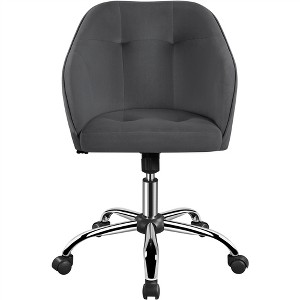 Yaheetech Velvet Desk Chair for Home Office, Soft Height Adjustable 360° Swivel Computer Chair - 1 of 4