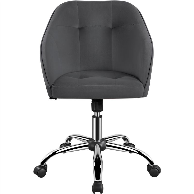 Yaheetech Velvet Desk Chair for Home Office, Soft Height Adjustable 360° Swivel Computer Chair, 1 of 10