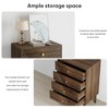 PAGED Dresser for Bedroom 3 Drawers Dresser with Handles and Wooden Legs for Living Room - 3 of 4