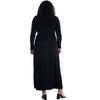 24seven Comfort Apparel Long Sleeve V Neck Side Slit Plus Size Maxi Dress - image 3 of 4