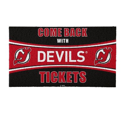 Evergreen Come Back with Tickets New Jersey Devils 28" x 16" Woven PVC Indoor Outdoor Doormat