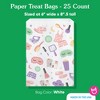 Big Dot of Happiness Pajama Slumber Party Paper Treat Bags, Girls Sleepover Party Candy Bags, Greaseproof White Paper Sandwich Cookie Bags - 25 Count - 4 of 4
