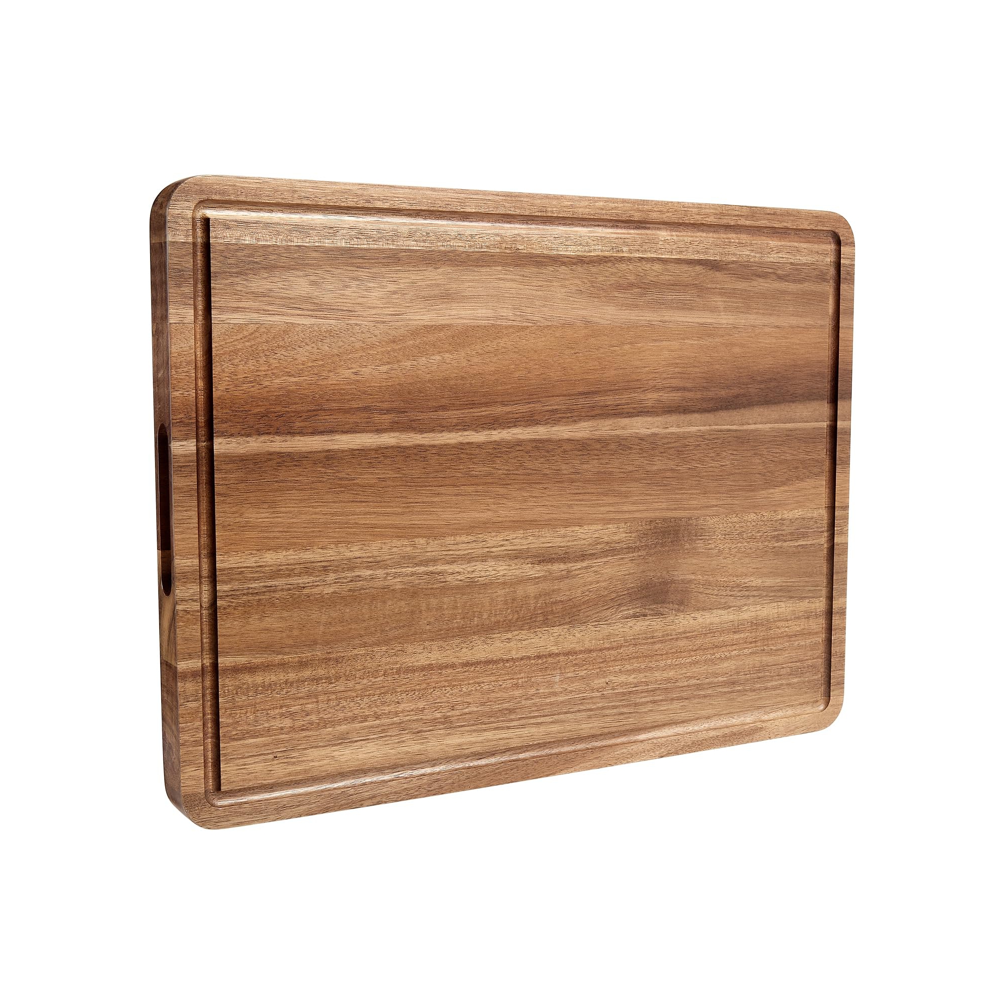 Wood Color Extra Large 20"x15" Kitchen Cutting Board ¨C Heavy Duty with Juice Chute for Professional/Home Use
