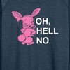 Women's - Instant Message - Punk Rabbit Oh Hell No Lightweight French Terry Wide Neck Long Sleeve Shirt - 2 of 4