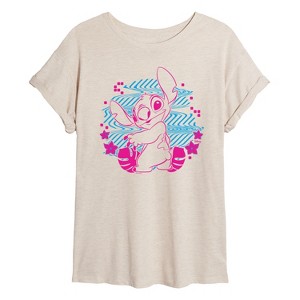 Women's - Disney - Lilo & Stitch Oversized Graphic T-Shirt - 1 of 4