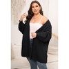 Coolmee Womens Plus Size Cardigan Sweaters Long Sleeves Open Front Chunky Knit Casual Jackets - 3 of 4