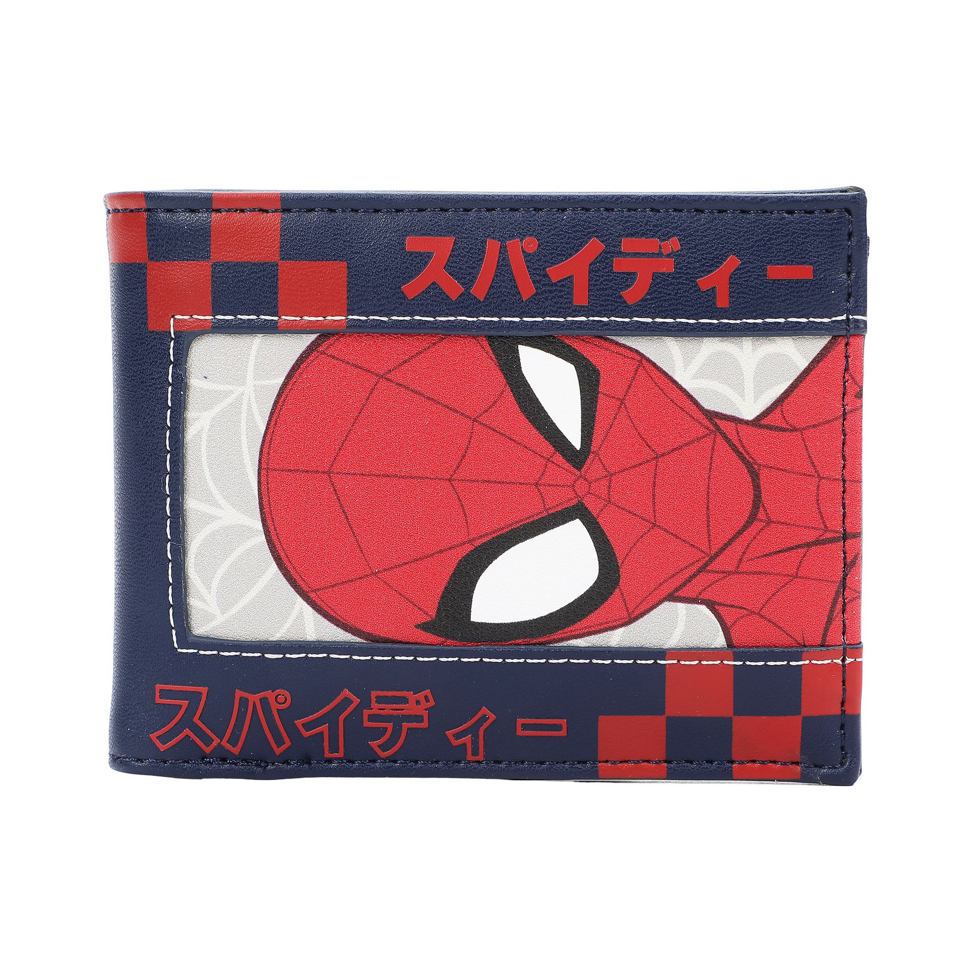 Spider-Man Classic Spidey & Kanji 3.5” Black Bifold Card Wallet