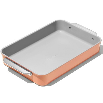 Blush and Gray Non-Stick Ceramic Rectangle Baking Pan